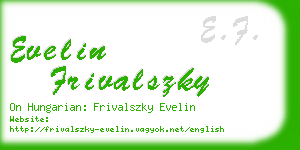 evelin frivalszky business card